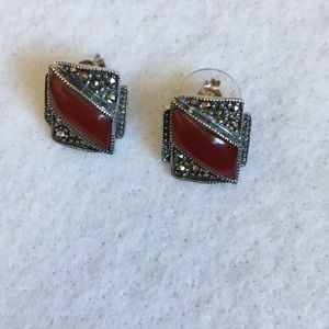 Sterling Silver Marcasite Earrings